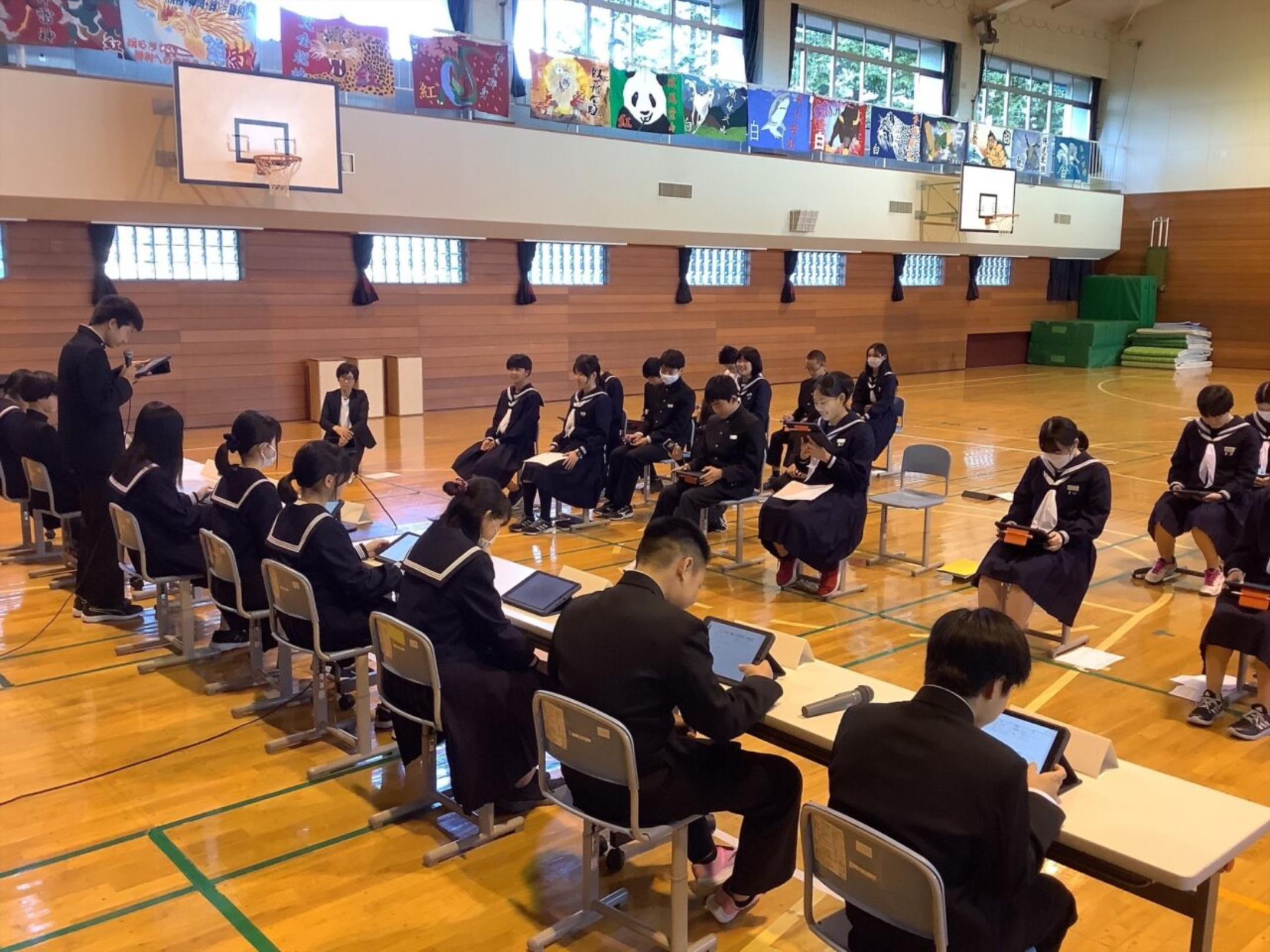 後期役員認証式・生徒総会 – 鹿追町幼小中高一貫教育サイト